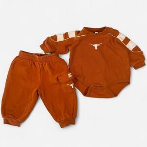 Vintage Team Starter Texas Longhorns Infant Thermal Bodysuit & Cargo Jogger Set
